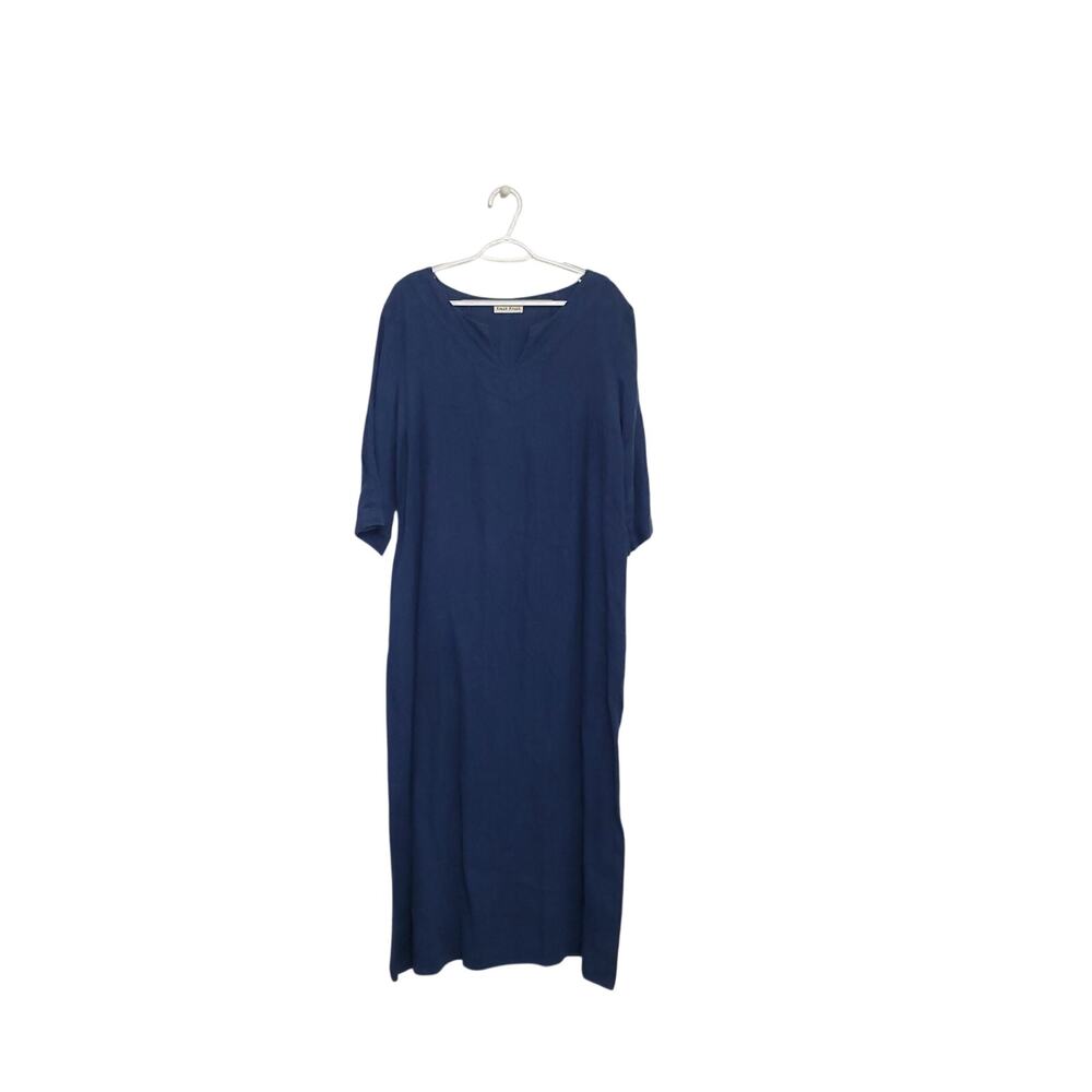 KNOCK KNOCK Linen Kaftan Lagenlook Cottagecore Maxi Dress Sz Large